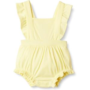 image:imageAmazon Essentials x Sofia Grainge Baby Girls Cotton Sleeveless Romper with RufflesLight Yellow