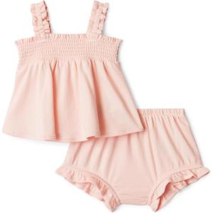 image:imageAmazon Essentials x Sofia Grainge Baby Girls Cotton Sleeveless Shirt and Shorts Play SetLight Pink