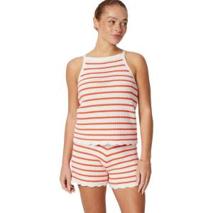 image:imageAmazon Essentials x Sofia Grainge Mommy amp Me Cotton Crochet Sweaters amp Tank SetsIvory Red Uneven Stripe