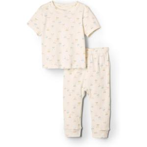 image:imageAmazon Essentials x Sofia Grainge Unisex Toddlers and Babies Cotton Knit Short Sleeve Shirt amp Pants SetIvory Little Bunnies