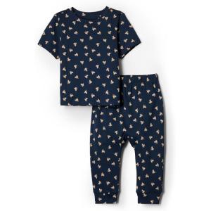 image:imageAmazon Essentials x Sofia Grainge Unisex Toddlers and Babies Cotton Knit Short Sleeve Shirt amp Pants SetNavy Little Bunnies