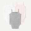 image:imageAmazon Essentials Baby Girls Cotton Sleeveless Bodysuits Baby Clothes Pack of 3Pale PinkWhiteFrench Stripe