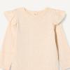 image:imageAmazon Essentials Baby Girls LongSleeved Ruffle BodysuitsOatmeal HeatherPale Pink