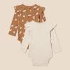 image:imageAmazon Essentials Baby Girls LongSleeved Ruffle BodysuitsPale PeachLion and Pony