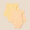 image:imageAmazon Essentials Baby Girls LongSleeved Ruffle BodysuitsPale YellowApples