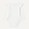 image:imageAmazon Essentials Baby Girls LongSleeved Ruffle BodysuitsWhite