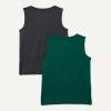 image:imageAmazon Essentials Boys Tech Stretch Muscle Tank Top MultipacksDark GreenHeather Graphite
