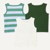 image:imageAmazon Essentials Boys and Toddlers Tank TopsDark OliveWhiteRugby Stripe