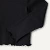 image:imageAmazon Essentials Girls and Toddlers LongSleeve Cropped Rib TopBlack