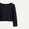 image:imageAmazon Essentials Girls and Toddlers LongSleeve Cropped Rib TopBlack