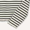 image:imageAmazon Essentials Girls and Toddlers LongSleeve Cropped Rib TopEggshell White Black French Stripes