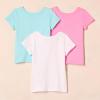 image:imageAmazon Essentials Girls and Toddlers ShortSleeve TShirtsAqua BluePinkWhite