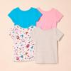 image:imageAmazon Essentials Girls and Toddlers ShortSleeve TShirtsBlueGreyPinkCandy