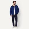 image:imageAmazon Essentials Mens RelaxedFit Rigid Denim Zip Up JacketDark Navy