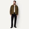 image:imageAmazon Essentials Mens RelaxedFit Rigid Denim Zip Up JacketDeep Brown