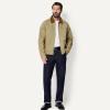 image:imageAmazon Essentials Mens RelaxedFit Rigid Denim Zip Up JacketMushroom Brown
