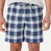 image:imageAmazon Essentials Mens Short Sleeve V Neck T Shirt and Relaxed Fit Cotton Stretch Poplin Shorts Lounge Sleepwear Pajama SetCountry PlaidLight Grey Heather