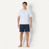 image:imageAmazon Essentials Mens Short Sleeve V Neck T Shirt and Relaxed Fit Cotton Stretch Poplin Shorts Lounge Sleepwear Pajama SetDucksLight Blue