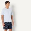 image:imageAmazon Essentials Mens Short Sleeve V Neck T Shirt and Relaxed Fit Cotton Stretch Poplin Shorts Lounge Sleepwear Pajama SetDucksLight Blue