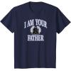 image:imageAmazon Essentials Star Wars Mens Darth Vader I Am Your Father Collegiate Crest TShirt Black SmallNavy Blue