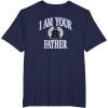 image:imageAmazon Essentials Star Wars Mens Darth Vader I Am Your Father Collegiate Crest TShirt Black SmallNavy Blue