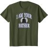 image:imageAmazon Essentials Star Wars Mens Darth Vader I Am Your Father Collegiate Crest TShirt Black SmallOlive Green