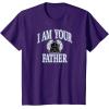 image:imageAmazon Essentials Star Wars Mens Darth Vader I Am Your Father Collegiate Crest TShirt Black SmallPurple