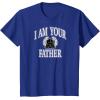 image:imageAmazon Essentials Star Wars Mens Darth Vader I Am Your Father Collegiate Crest TShirt Black SmallRoyal Blue