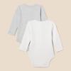 image:imageAmazon Essentials Unisex Babies LongSleeve Cotton Henley Bodysuits Pack of 2IvoryLight Grey Heather