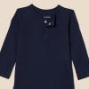 image:imageAmazon Essentials Unisex Babies LongSleeve Cotton Henley Bodysuits Pack of 2Oatmeal HeatherNavy