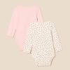 image:imageAmazon Essentials Unisex Babies LongSleeve Cotton Henley Bodysuits Pack of 2Pale PinkDots