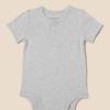 image:imageAmazon Essentials Unisex Babies Short Sleeve Henley Bodysuit Pack of 2IvoryLight Grey Heather