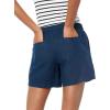 image:imageAmazon Essentials Womens 5 Inseam Drawstring Elastic Waist Linen Blend Summer ShortsDark Blue