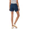 image:imageAmazon Essentials Womens 5 Inseam Drawstring Elastic Waist Linen Blend Summer ShortsDark Blue