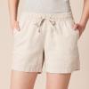 image:imageAmazon Essentials Womens 5 Inseam Drawstring Elastic Waist Linen Blend Summer ShortsEcru