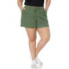 image:imageAmazon Essentials Womens 5 Inseam Drawstring Elastic Waist Linen Blend Summer ShortsMilitary Green