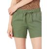 image:imageAmazon Essentials Womens 5 Inseam Drawstring Elastic Waist Linen Blend Summer ShortsMilitary Green