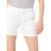 image:imageAmazon Essentials Womens 5 Inseam Drawstring Elastic Waist Linen Blend Summer ShortsWhite