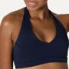 image:imageAmazon Essentials Womens Active FormFlex Buttery Soft Light Support Halter VNeck Sports BraNavy