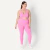 image:imageAmazon Essentials Womens Active FormFlex Buttery Soft Light Support Halter VNeck Sports BraPink