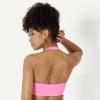 image:imageAmazon Essentials Womens Active FormFlex Buttery Soft Light Support Halter VNeck Sports BraPink