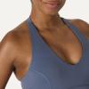 image:imageAmazon Essentials Womens Active FormFlex Buttery Soft Light Support Halter VNeck Sports BraSlate Grey