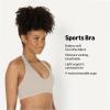 image:imageAmazon Essentials Womens Active FormFlex Buttery Soft Light Support Halter VNeck Sports BraTaupe