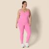 image:imageAmazon Essentials Womens Active Formflex Buttery Soft One Piece Full Length Workout Jumpsuit with BuiltIn BraPink