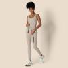 image:imageAmazon Essentials Womens Active Formflex Buttery Soft One Piece Full Length Workout Jumpsuit with BuiltIn BraTaupe