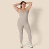 image:imageAmazon Essentials Womens Active Formflex Buttery Soft One Piece Full Length Workout Jumpsuit with BuiltIn BraTaupe