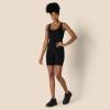 image:imageAmazon Essentials Womens Active Formflex Buttery Soft One Piece Shorts Romper Jumpsuit with BuiltIn BraBlack