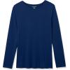 image:imageAmazon Essentials Womens Active Quick Dry Tech Stretch Lightweight LongSleeve Crewneck TShirt Available in Plus SizeNavy