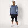 image:imageAmazon Essentials Womens Active Quick Dry Tech Stretch Lightweight LongSleeve Crewneck TShirt Available in Plus SizeSlate Grey