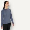 image:imageAmazon Essentials Womens Active Quick Dry Tech Stretch Lightweight LongSleeve Crewneck TShirt Available in Plus SizeSlate Grey